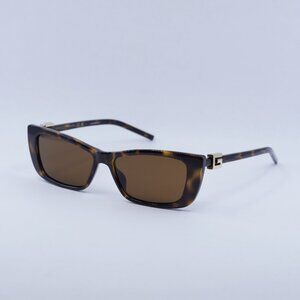 Gucci GG1681S 004 Sunglasses Havana Cat Eye Frame, Brown Lenses